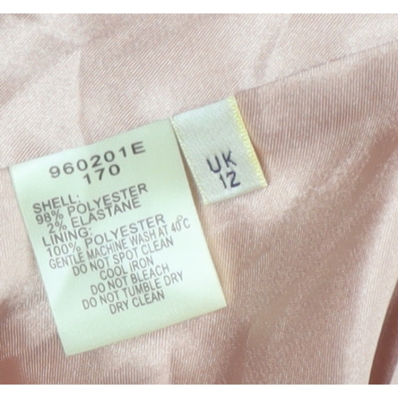 Viyella Women's Pink UK 12 Collarless Zip Lined Basic Jacket