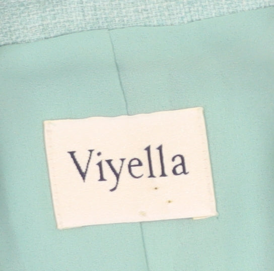 Viyella Women Green UK 10 Tailored Single-Breasted Blazer Jacket