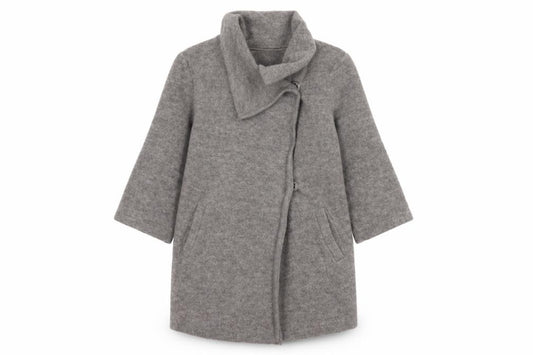 Paul Costelloe Women Grey Wool Cowl Neck Cardigan XS UK 8