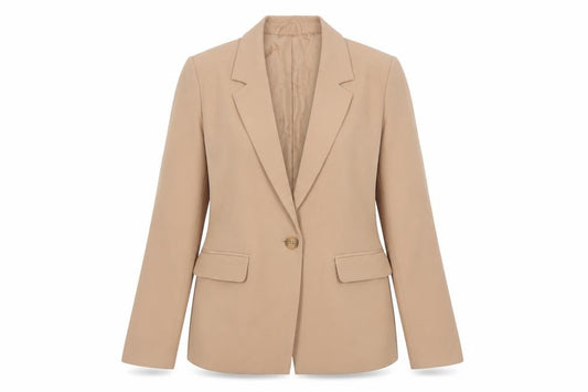 New Look Women’s Beige Petite UK 8 Single-Breasted Tailored Blazer