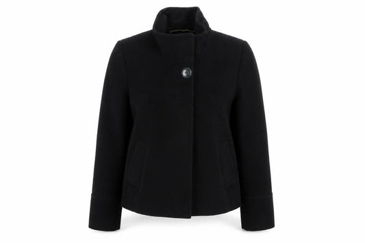 Lakeland Women’s Black Size 12 Wool Cashmere Cropped Jacket