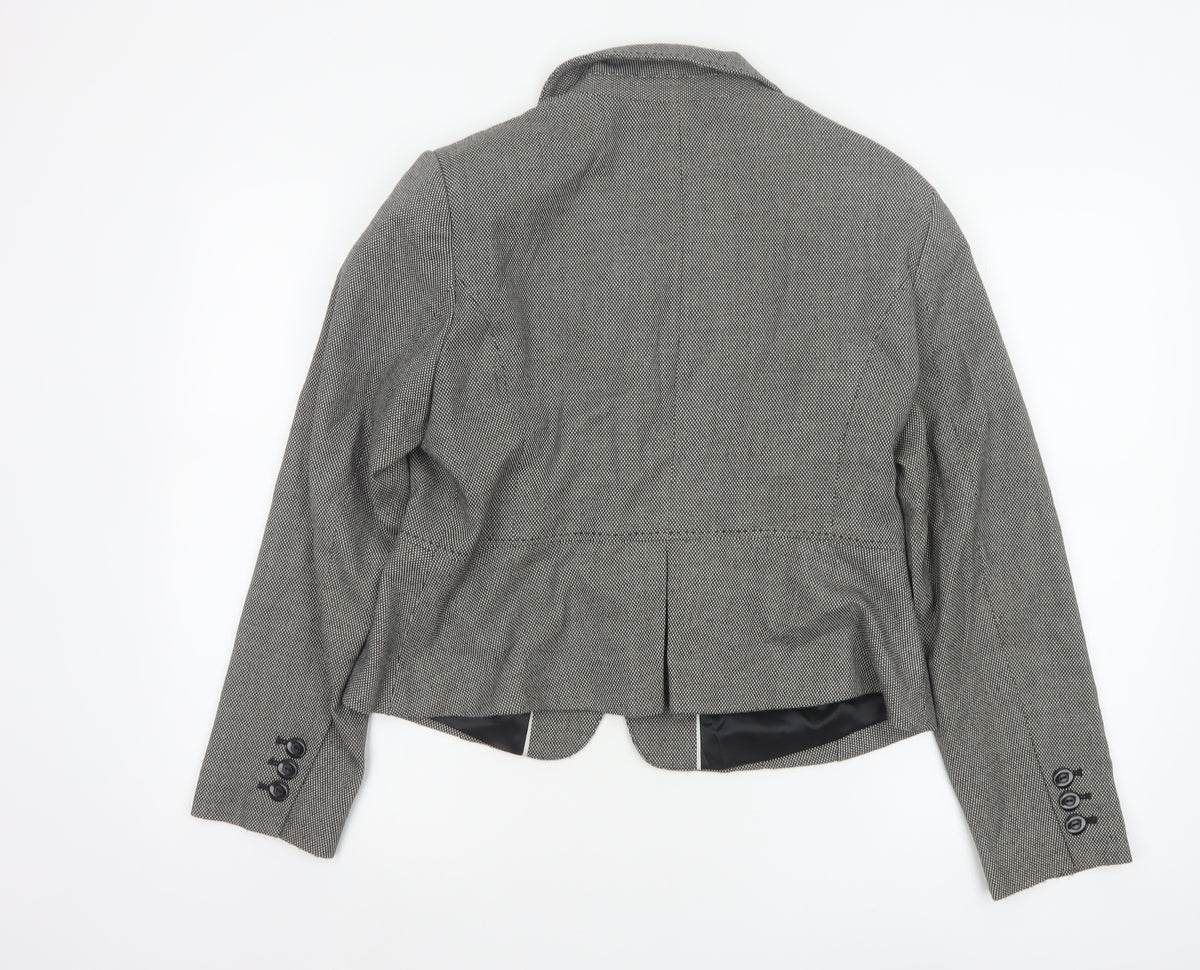 Marks & Spencer Women Grey Size 14 Tailored 3 Button Blazer