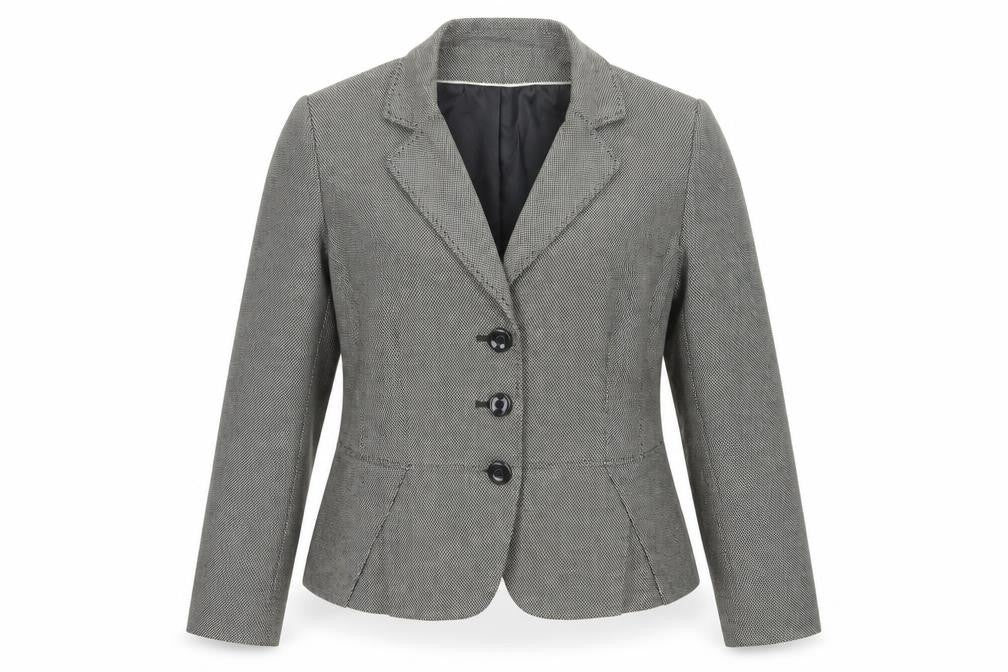Marks & Spencer Women Grey Size 14 Tailored 3 Button Blazer