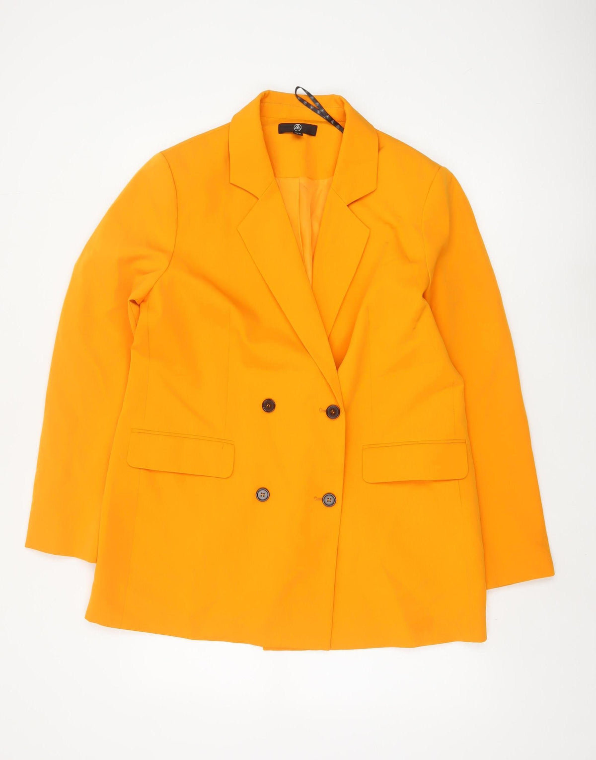 M Women’s Orange UK 14 Double-Breasted Blazer Smart Tailored Jacket