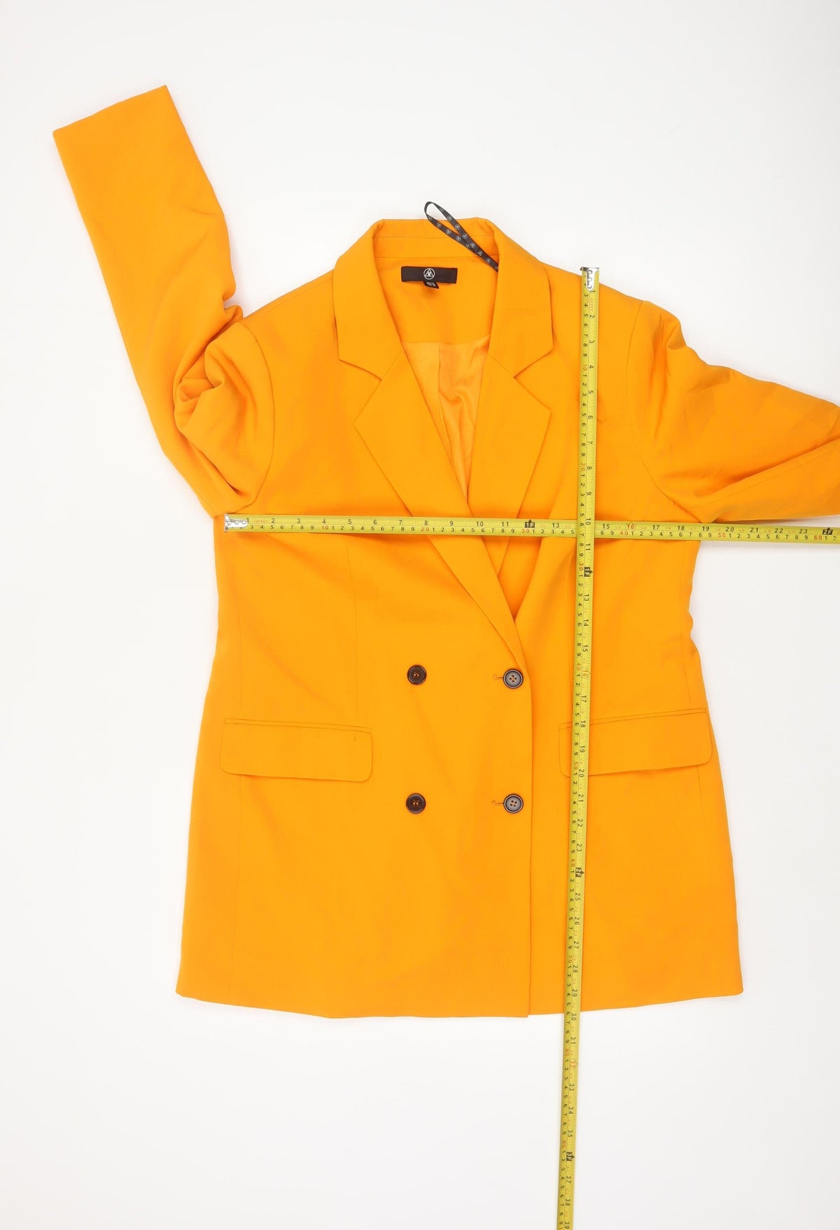 M Women’s Orange UK 14 Double-Breasted Blazer Smart Tailored Jacket
