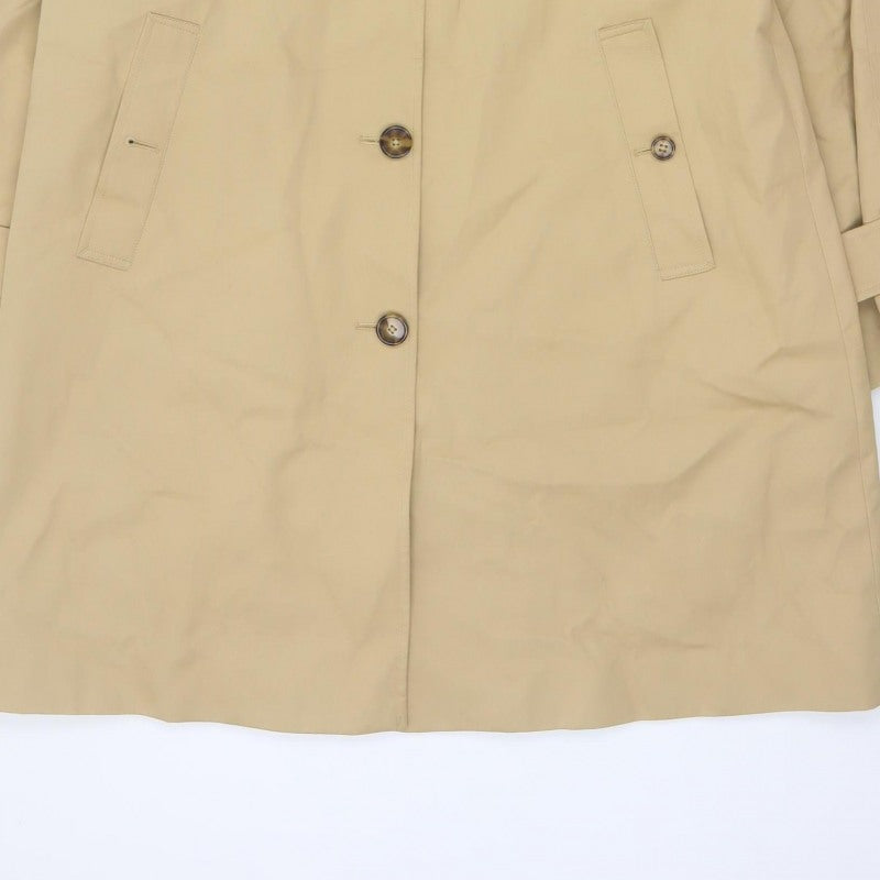 Marks and Spencer Women Beige UK 12 Long Trench Coat Buttoned