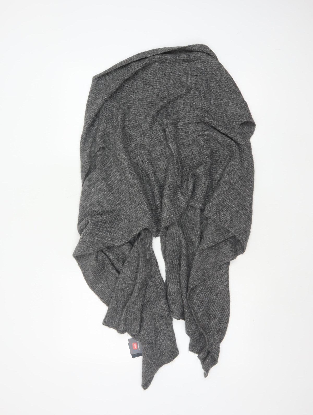 Cotton Traders Women’s Grey Size 12 Open Knit Waterfall Cardigan