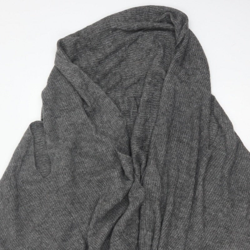 Cotton Traders Women’s Grey Size 12 Open Knit Waterfall Cardigan