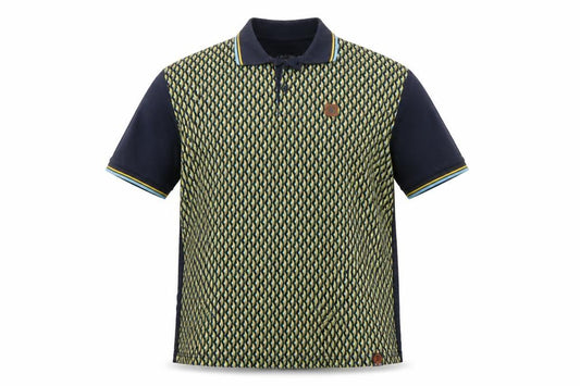 Trojan Men’s Multicoloured Geometric Polo Shirt 3XL Short Sleeve