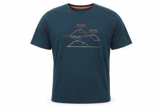 Mountain Warehouse Men’s Blue L ISOCool Outdoor Graphic T-Shirt