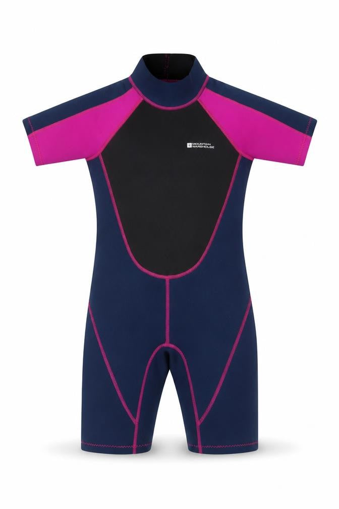 Mountain Warehouse Girls Multicoloured 9-10 Years Shorty Wetsuit
