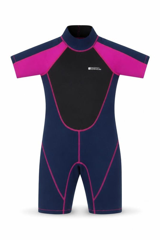 Mountain Warehouse Girls Multicoloured 9-10 Years Shorty Wetsuit