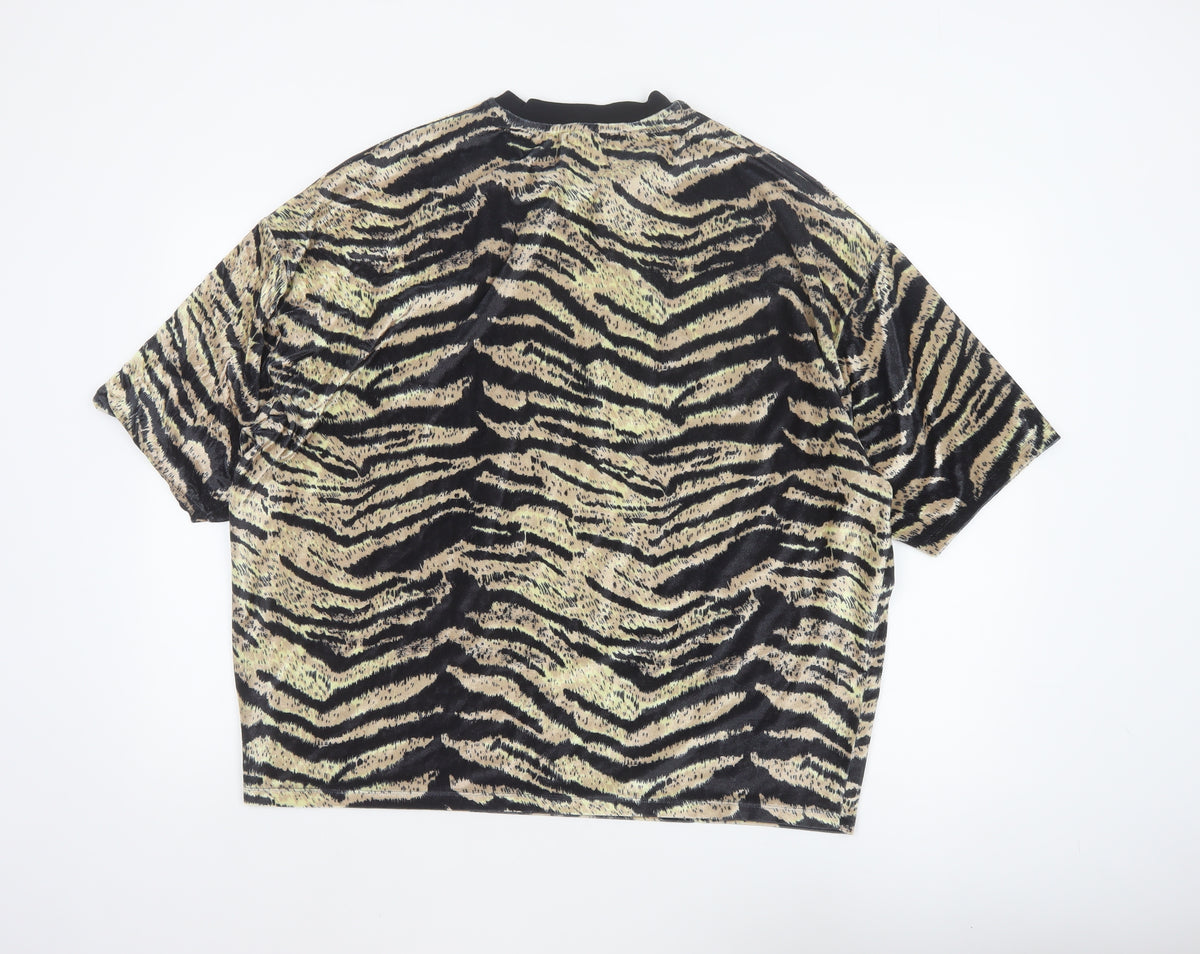 ASOS DESIGN Men's Multicoloured M Zebra Print Oversized T-Shirt