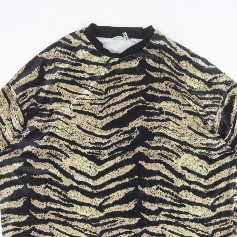 ASOS DESIGN Men's Multicoloured M Zebra Print Oversized T-Shirt