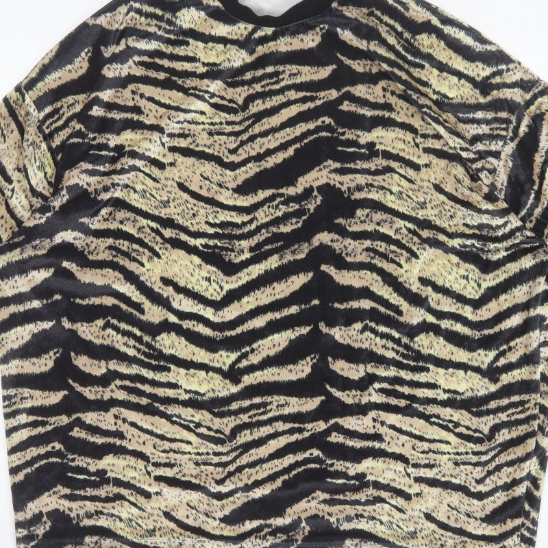 ASOS DESIGN Men's Multicoloured M Zebra Print Oversized T-Shirt