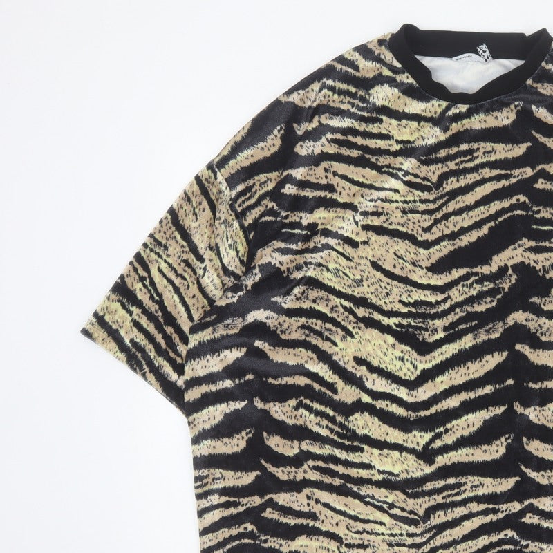 ASOS DESIGN Men's Multicoloured M Zebra Print Oversized T-Shirt