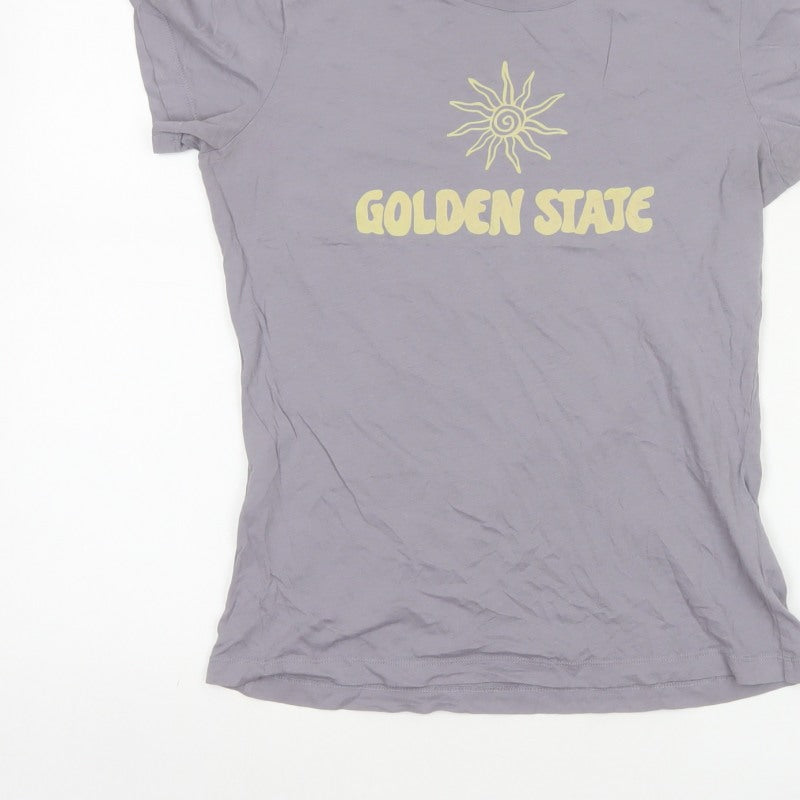 & Other Stories Women's Grey UK 8 Basic Golden State T-Shirt