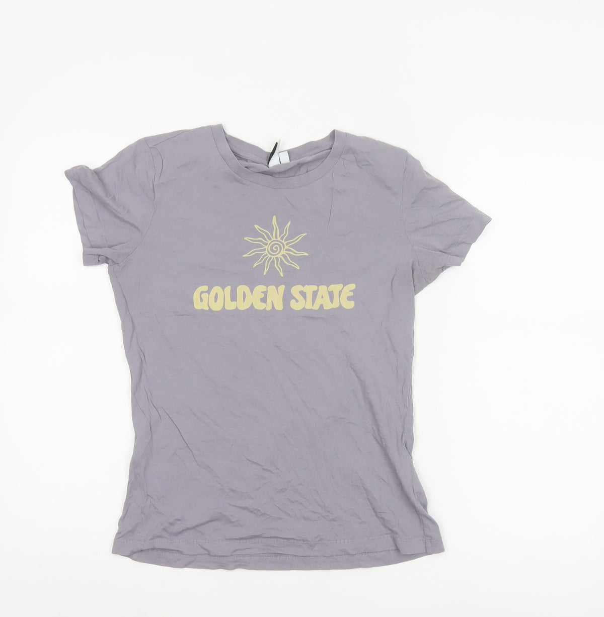 & Other Stories Women's Grey UK 8 Basic Golden State T-Shirt