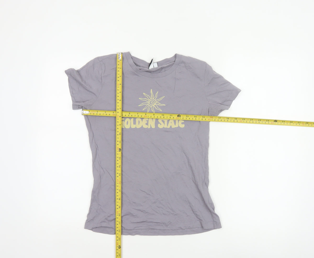 & Other Stories Women's Grey UK 8 Basic Golden State T-Shirt