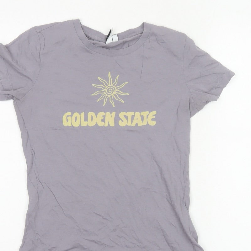 & Other Stories Women's Grey UK 8 Basic Golden State T-Shirt