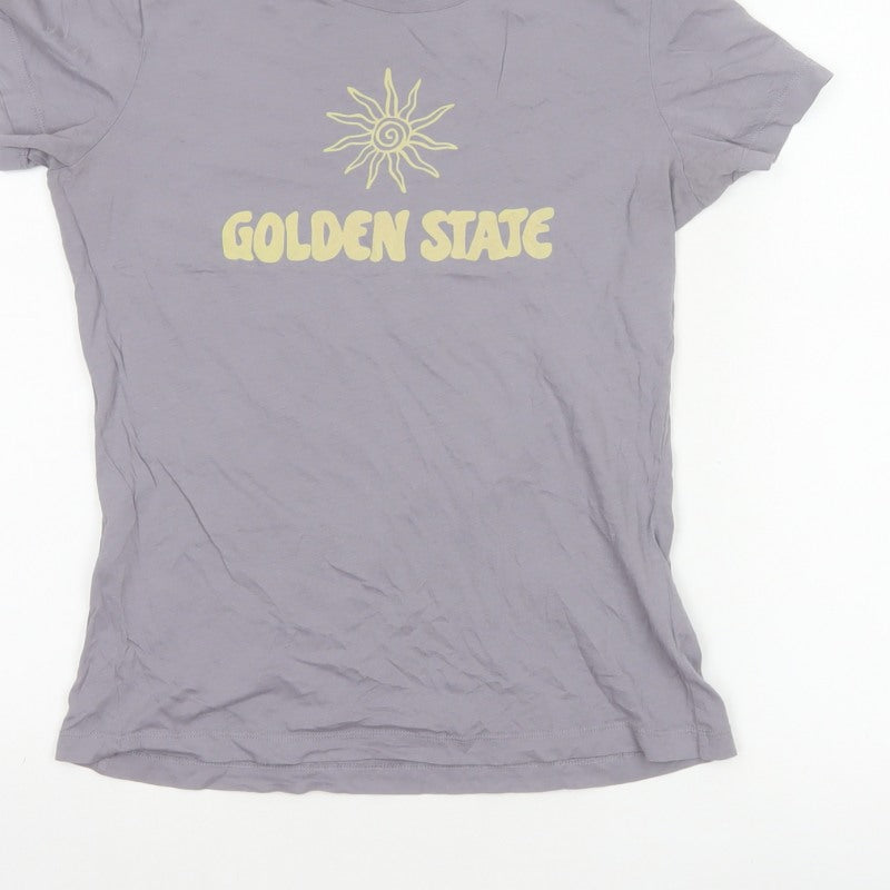 & Other Stories Women's Grey UK 8 Basic Golden State T-Shirt
