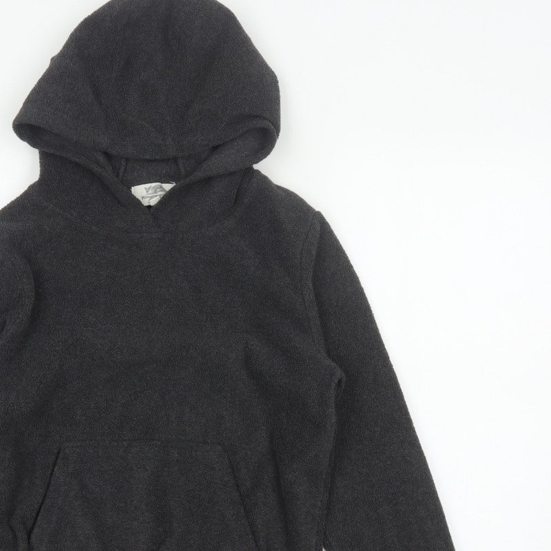 Kangaroo Poo Boys Black Fleece Pullover Hoodie 9-10 Years Hooded