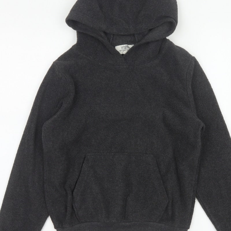 Kangaroo Poo Boys Black Fleece Pullover Hoodie 9-10 Years Hooded