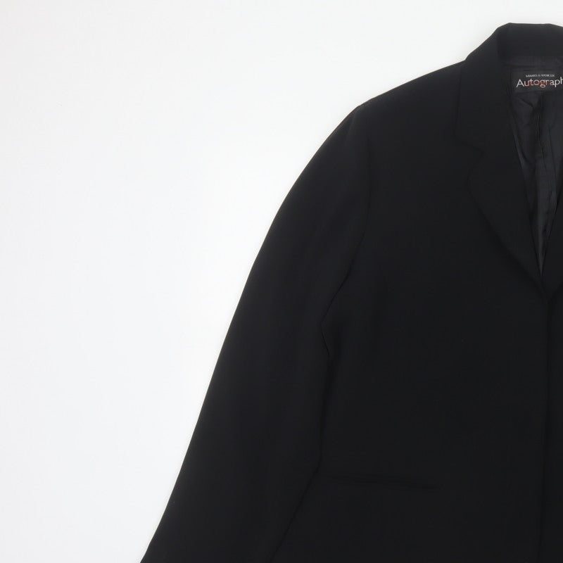 Marks & Spencer Autograph Women’s Black UK 18 Single-Breasted Blazer