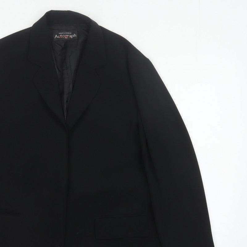 Marks & Spencer Autograph Women’s Black UK 18 Single-Breasted Blazer