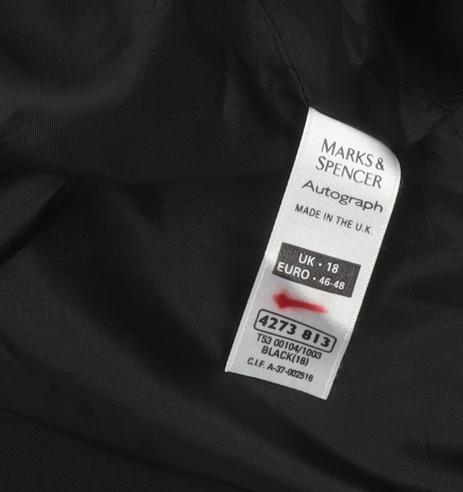 Marks & Spencer Autograph Women’s Black UK 18 Single-Breasted Blazer