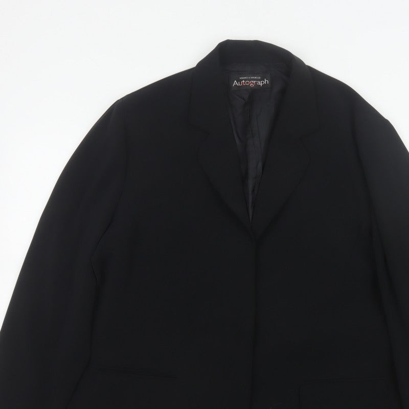 Marks & Spencer Autograph Women’s Black UK 18 Single-Breasted Blazer