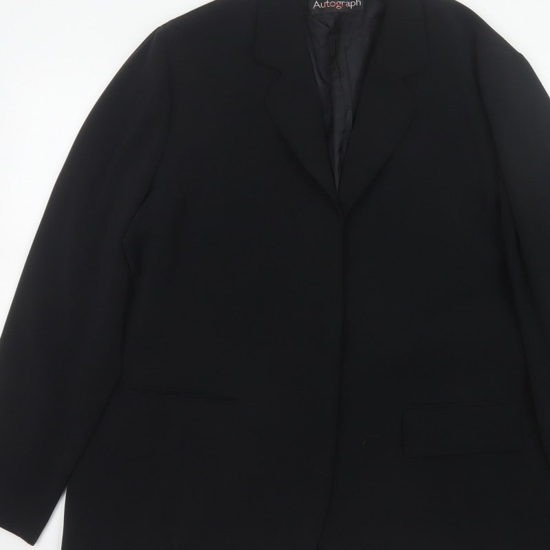 Marks & Spencer Autograph Women’s Black UK 18 Single-Breasted Blazer