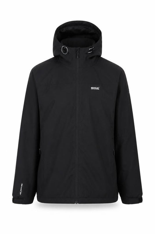 Regatta Men's Black M Waterproof Hooded Rain Jacket ISOTEX 15000