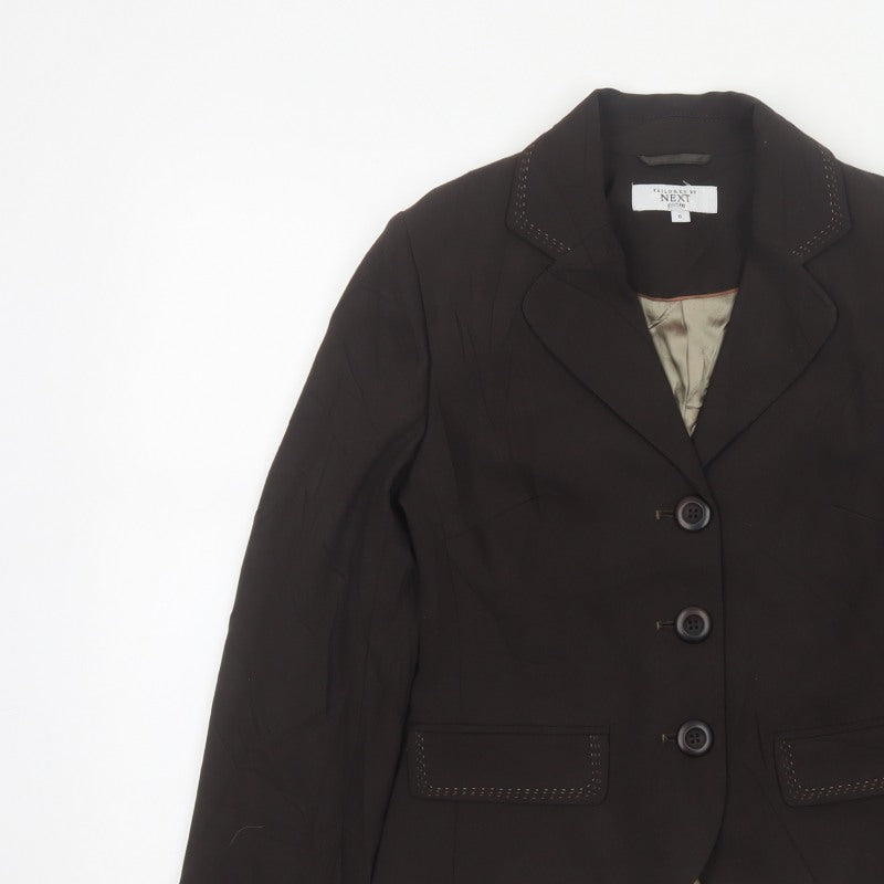 Next Petite Women’s Brown Size 6 Tailored 3 Button Blazer