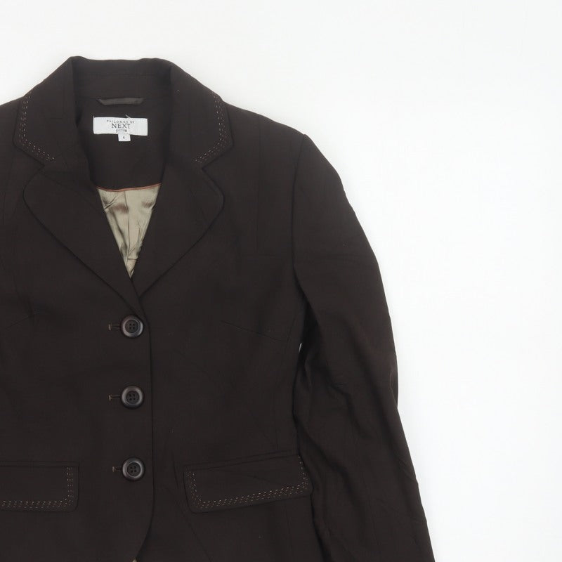 Next Petite Women’s Brown Size 6 Tailored 3 Button Blazer