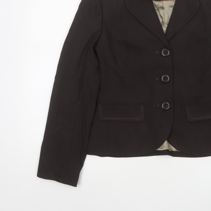 Next Petite Women’s Brown Size 6 Tailored 3 Button Blazer