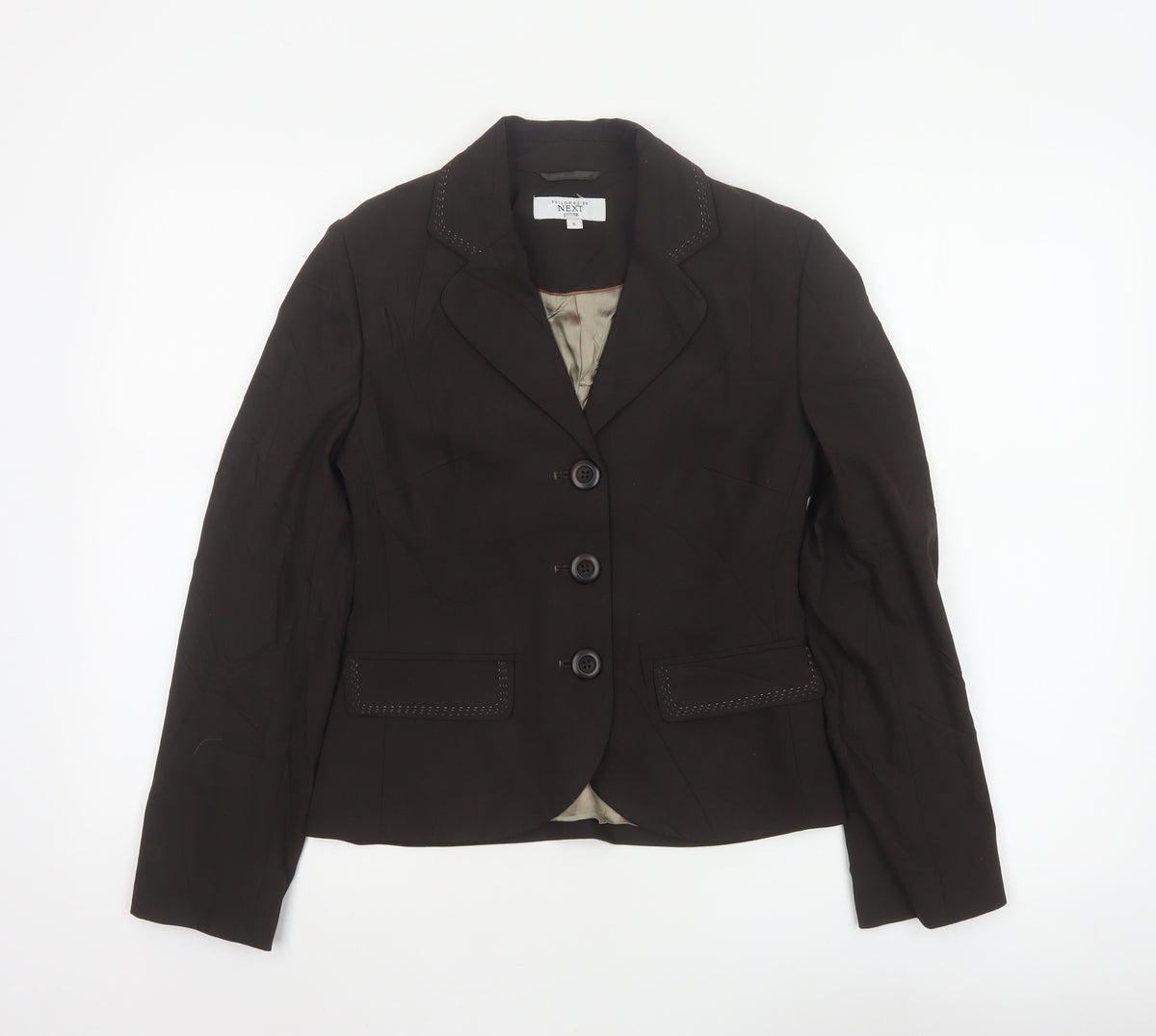 Next Petite Women’s Brown Size 6 Tailored 3 Button Blazer