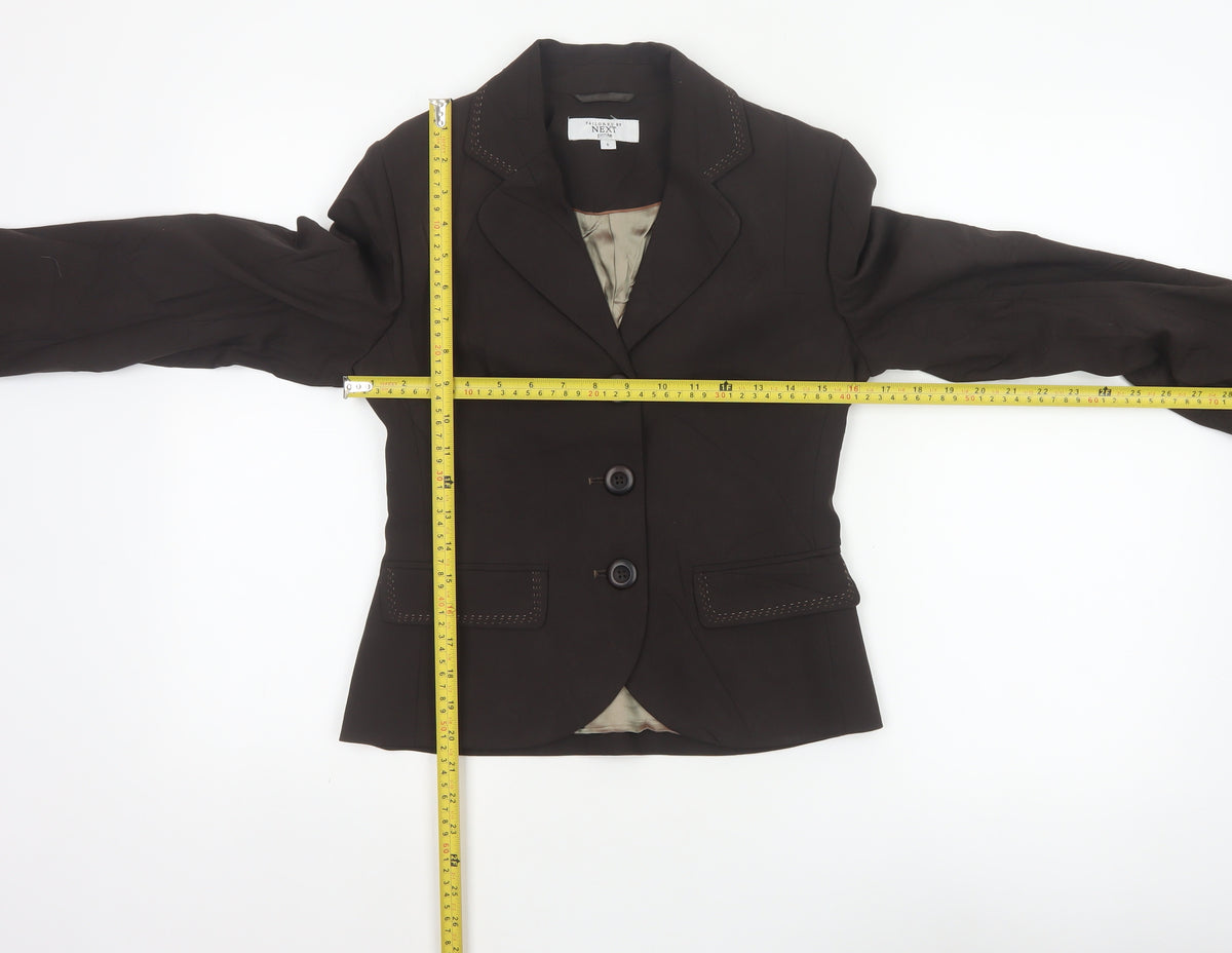 Next Petite Women’s Brown Size 6 Tailored 3 Button Blazer