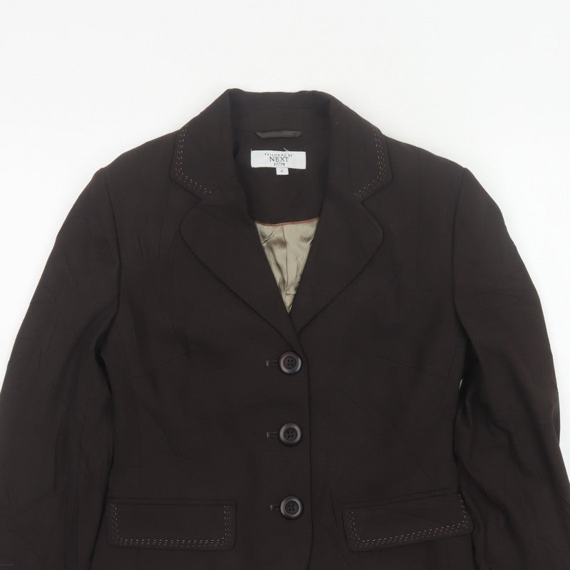 Next Petite Women’s Brown Size 6 Tailored 3 Button Blazer