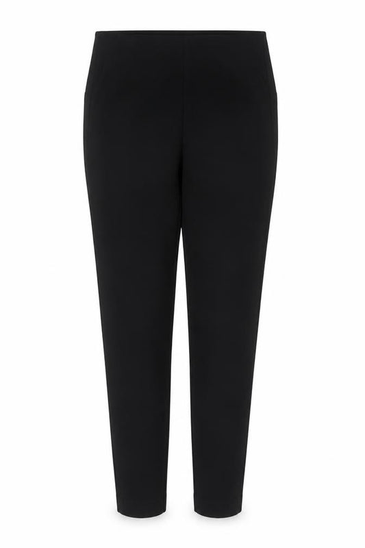 Marks & Spencer Women Black Size 14 Long Tapered Stretch Trousers