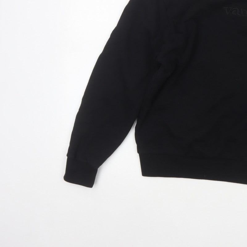Vans Women’s Black Small Relaxed Logo Crew Neck Pullover Sweatshirt