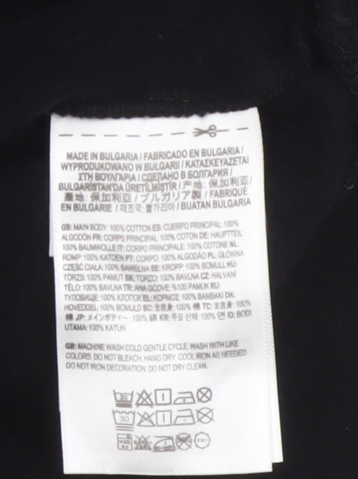 Vans Women’s Black Small Relaxed Logo Crew Neck Pullover Sweatshirt