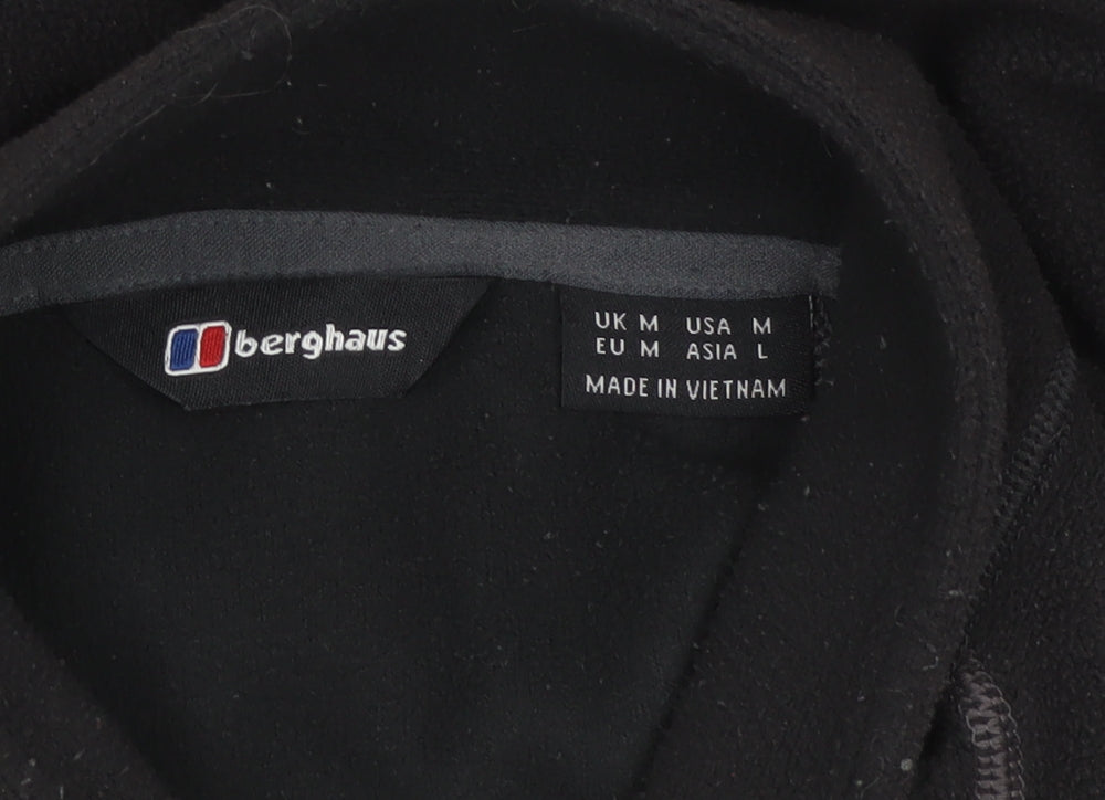 Berghaus Men Black Grey M Fleece 1/4 Zip Outdoor Jacket