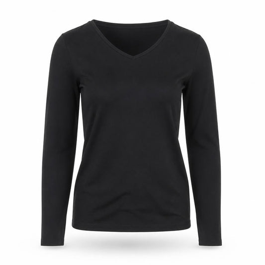 Sweaty Betty Women Black M Twist Back V-Neck Long Sleeve Sports T-Shirt
