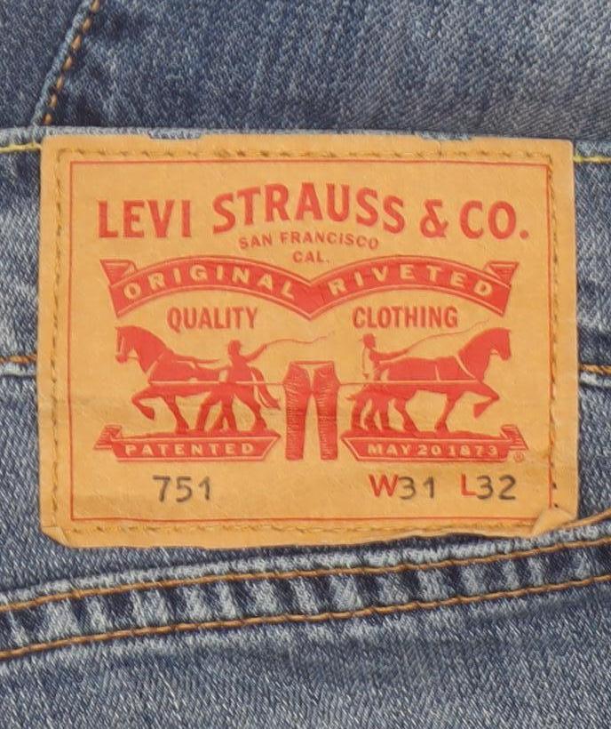 Levi Strauss 751 Men’s Blue Straight Jeans W31 L32 Regular Fit