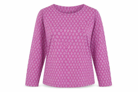Country Rose Women’s Pink Paisley Sheer Jersey Blouse Size M
