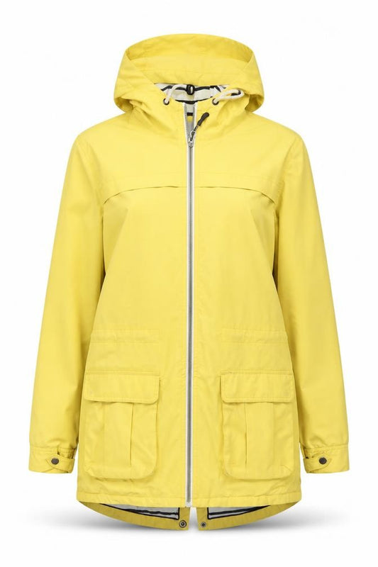 Peter Storm Women Yellow UK 12 Hooded Rain Coat Jacket Lined
