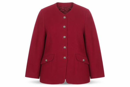St Michael Marks & Spencer Women Red Wool Cashmere Blazer UK 14