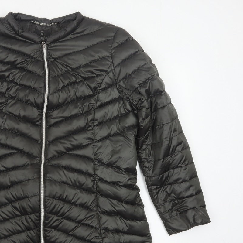 Madelein Women Black UK 18 Quilted Puffer Mid-Length Coat
