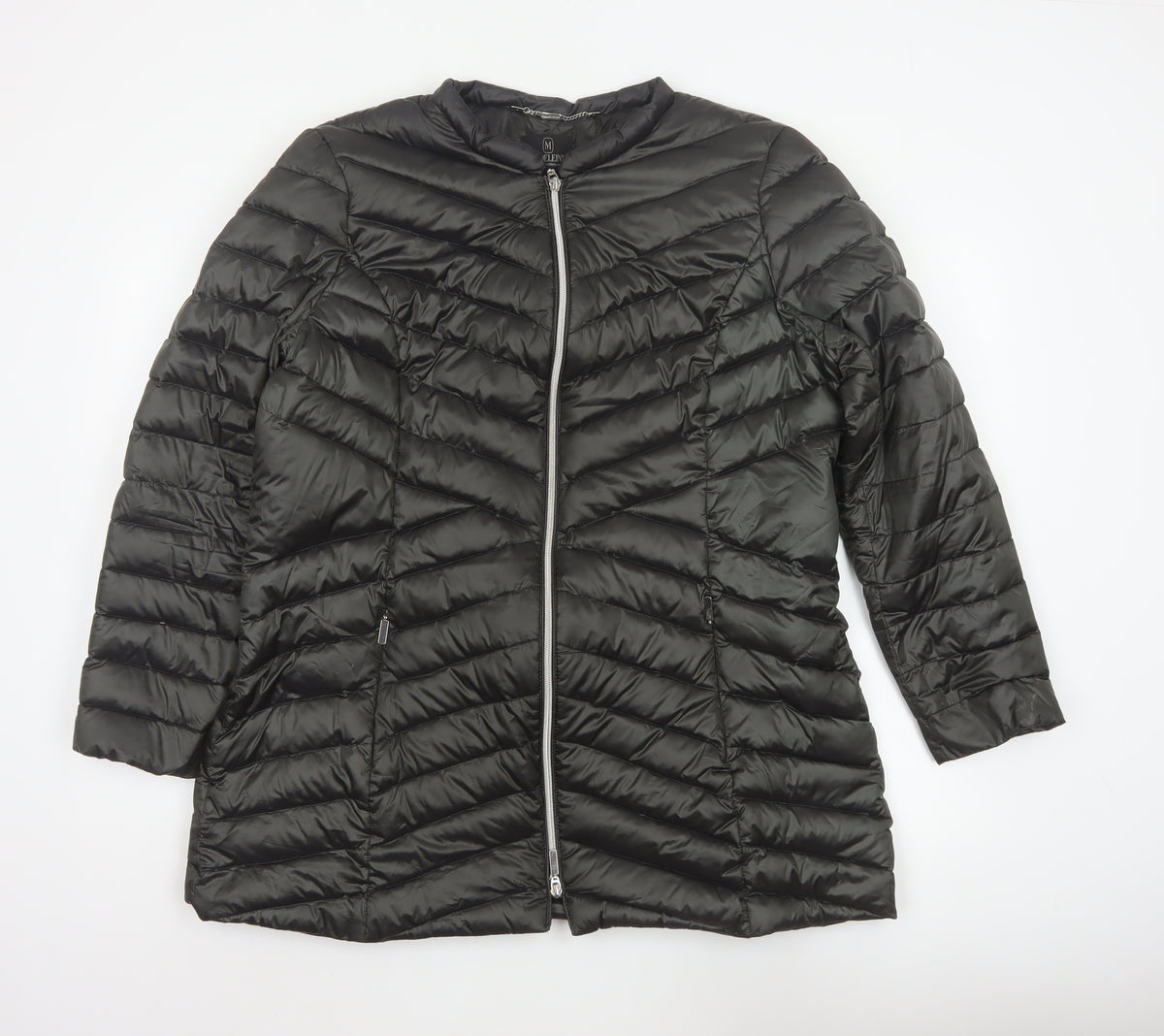 Madelein Women Black UK 18 Quilted Puffer Mid-Length Coat